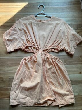 Women’s Peach Cutout Short Dress